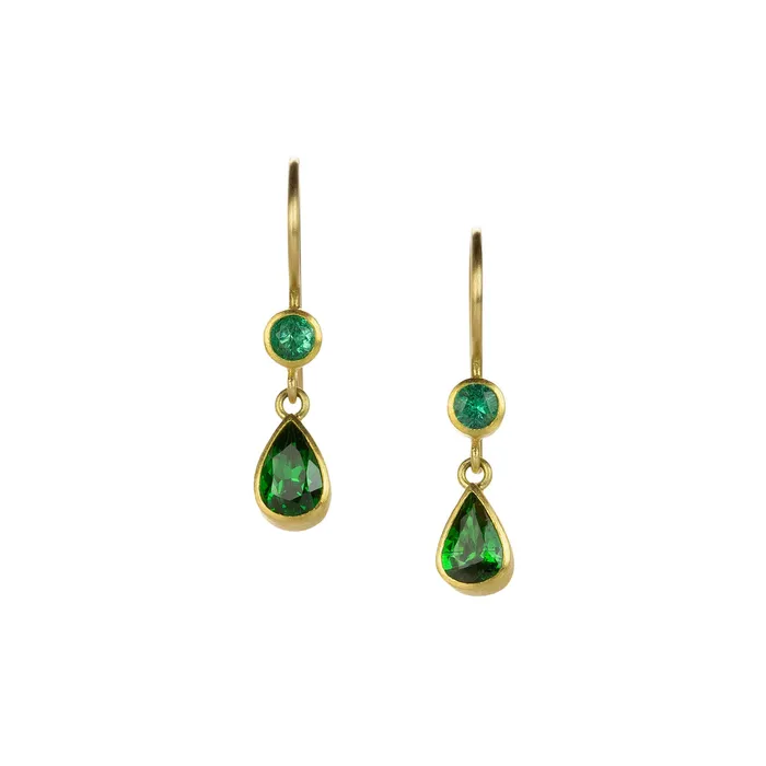 Earrings Emerald and Tsavorite Bon Bon Earrings Mallary Marks