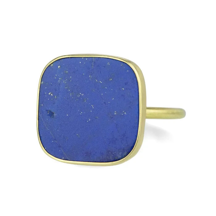 Gabriella Kiss Rings Soft Square Lapis Ring