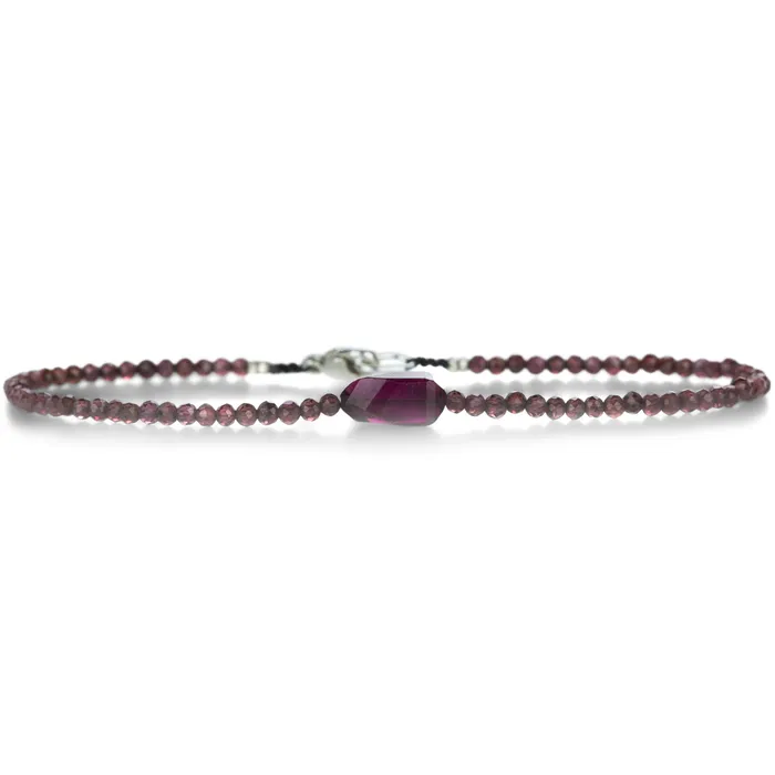 Margaret Solow Bracelets Double Garnet Beaded Bracelet
