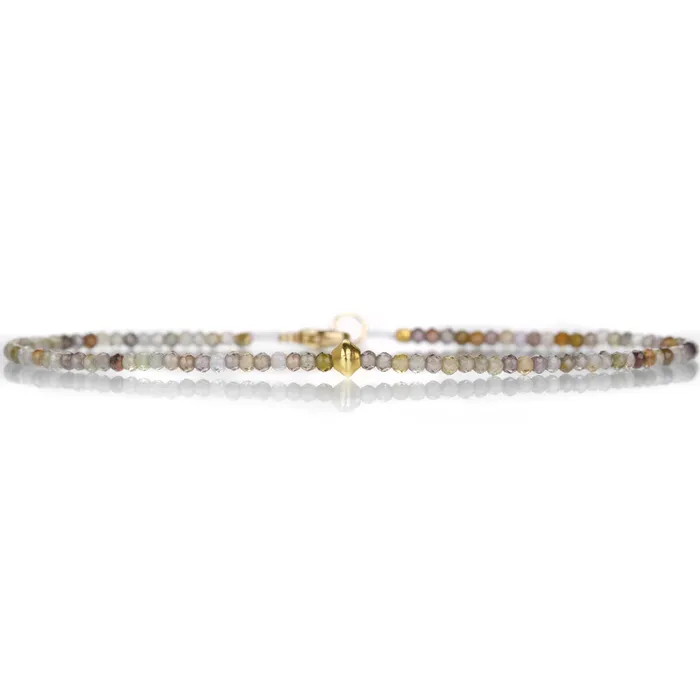 Margaret Solow Bracelets Silver Multicolored Sapphire Beaded Bracelet