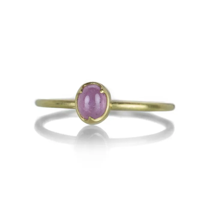 Oval Pale Pink Sapphire Ring Gabriella Kiss Rings