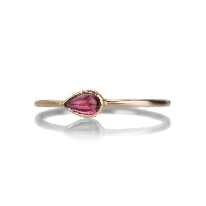 Pear Shaped Pink Tourmaline Ring Margaret Solow Rings Pear Shaped Pink Tourmaline Ring Margaret Solow Rings