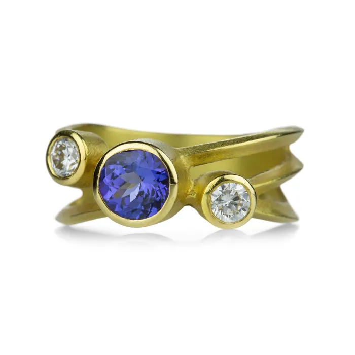Rings Barbara Heinrich Diamond and Tanzanite Wrap Ring Rings Barbara Heinrich Diamond and Tanzanite Wrap Ring
