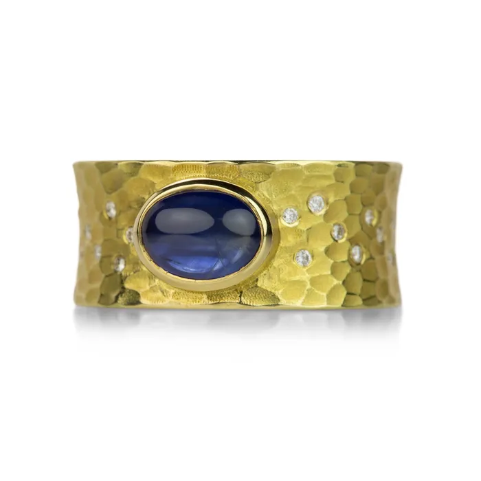 Rings Blue Sapphire Carved Glacier Band Barbara Heinrich Rings Blue Sapphire Carved Glacier Band Barbara Heinrich