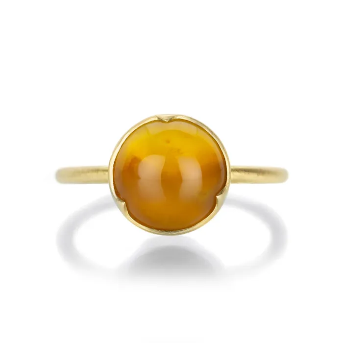 Rings Gabriella Kiss Round Yellow Opal Ring