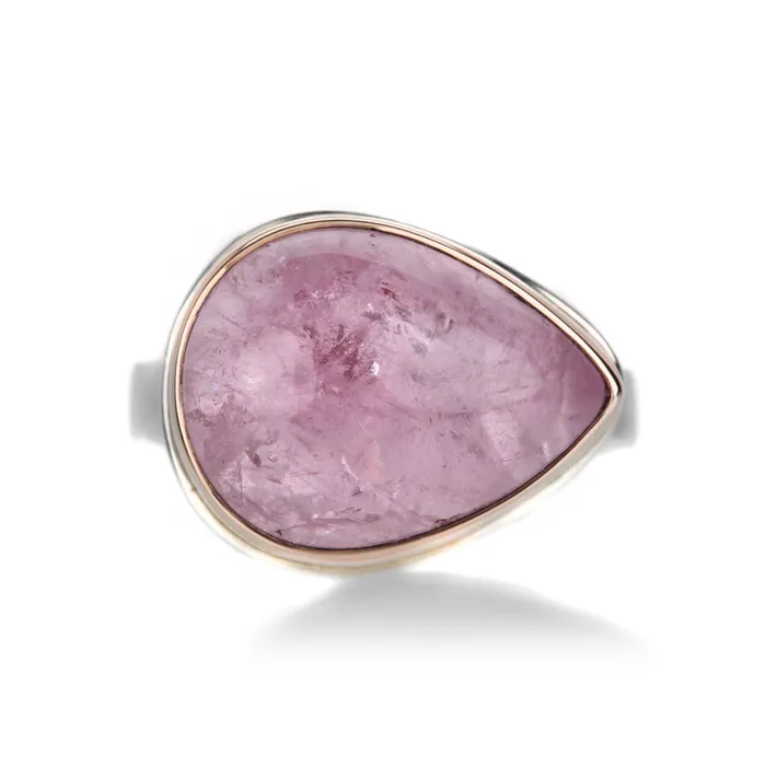 Smooth Teardrop Morganite Ring Jamie Joseph Rings